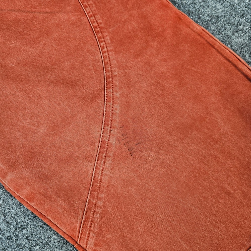Peruvian Connection Womens Orange Seam Detail Ankle Button Cargo Pants Size 14 - Picture 8 of 12